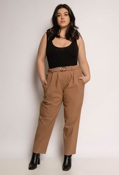 Picture of STRETCH TROUSER WITH DARTS AND BELT